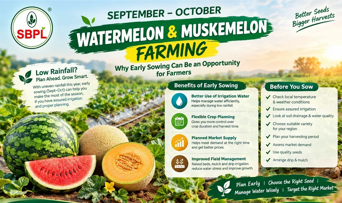September–October Watermelon &amp; Muskmelon Farming: Benefits of Early Sowing in India